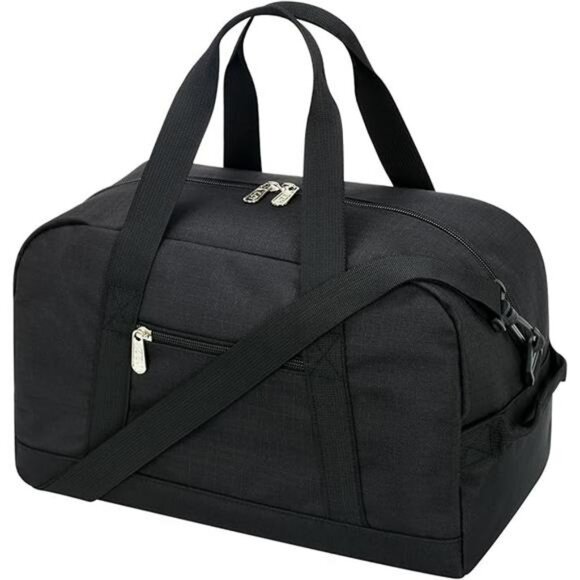 Small Gym Bag Carry On Mini Duffel Lightweight Travel Workout Bag Black - Picture 7 of 7
